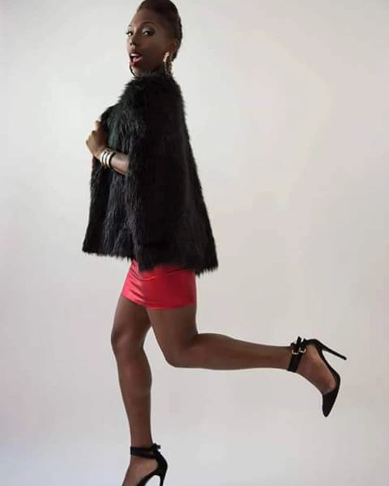 Sophisticated Faux Fur Cape