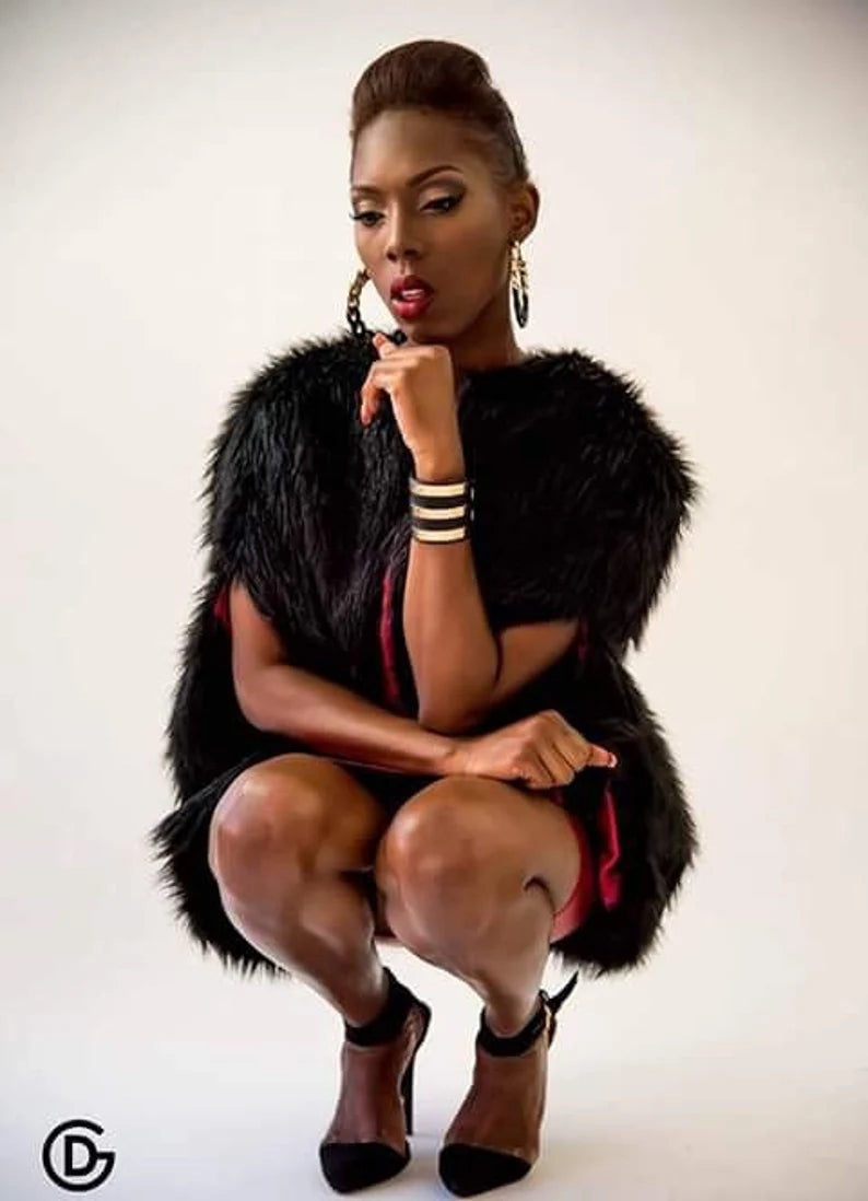 Sophisticated Faux Fur Cape