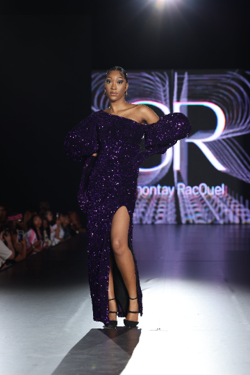 Elegant Purple Sequin Gown